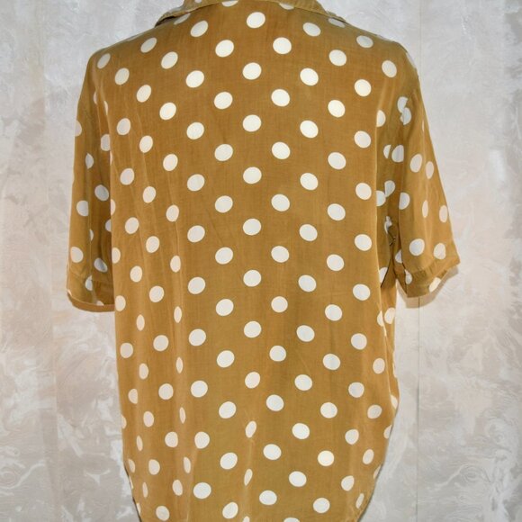 Women's Vintage Polka Dot Button Up Blouse Size XS - Picture 2 of 6